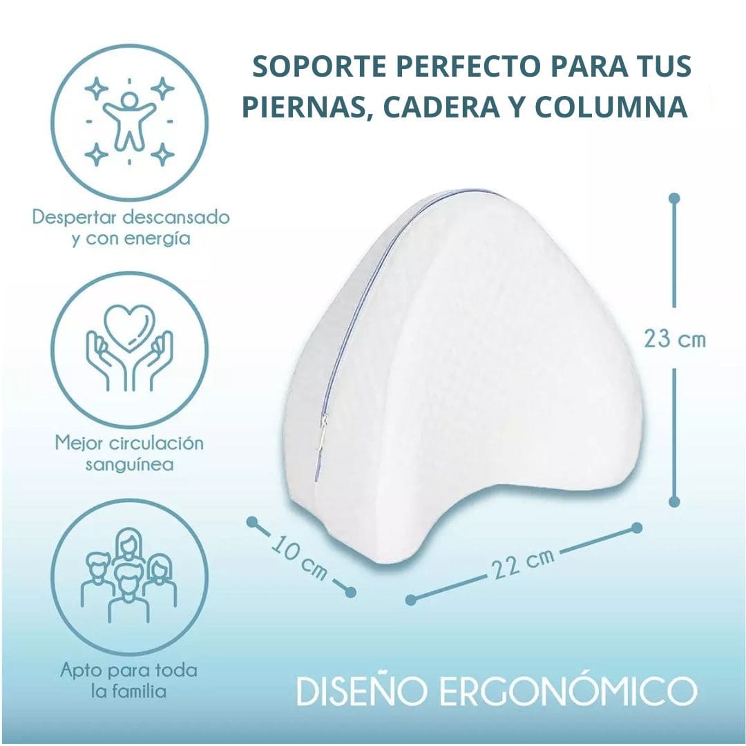 🛏️ Almohada Ortopédica Cervical TheraGel™ 💠 + Almohada para piernas 🎁